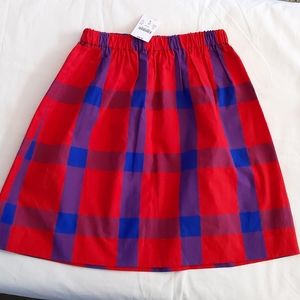 🆕️ Crewcuts Classic Cotton Blue & Red Skirt / Size 12